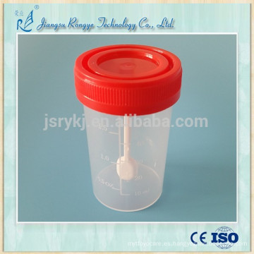 60ml recipiente para deposito de orina desechable con cuchara